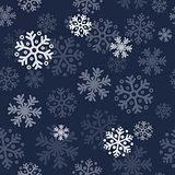 Abstract christmas seamless pattern background with snowflakes