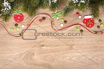 Christmas fir tree and decor