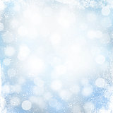 Christmas winter background with snow