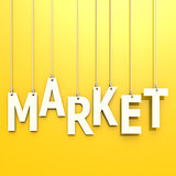 Market  word in yellow background