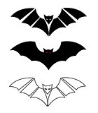 Bats silhouettes 