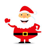Santa Claus. Vector illustration for retro card 