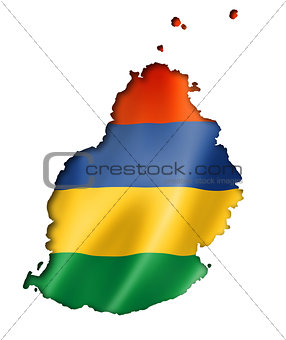 Mauritius flag map