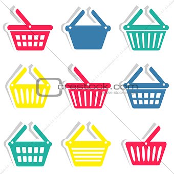 Shopping basket icons 