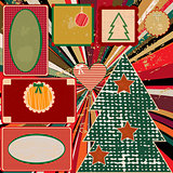 Vintage Christmas background with frames