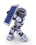 Robot with solar panel