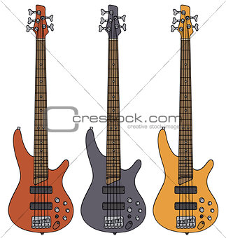 Electric bass guitars