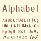 Stylish hand-drawn latin alphabet