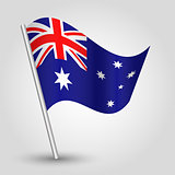 vector 3d waving australian flag