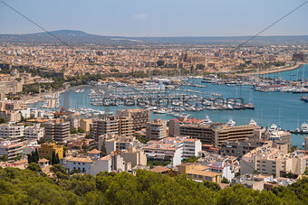 aerial view panorama of Palma, sunny day