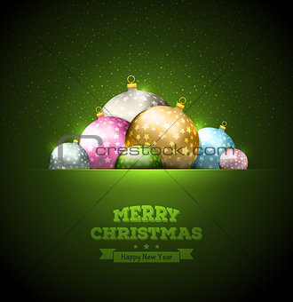 Christmas balls template background