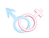 Two symbols - male and female 