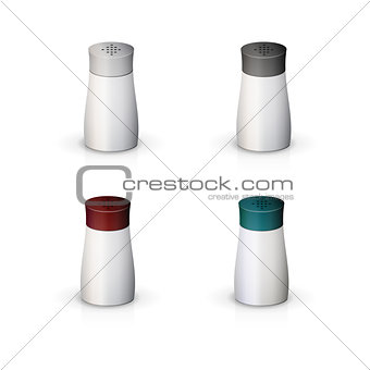Vector illustration of containers for spices