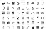 Black icons vector collection for freelance and business