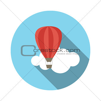 Flat Design Concept Balloon Vector Illustration With Long Shadow