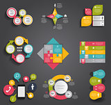 Collection of Infographic Templates for Business Vector Illustration.