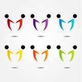 People together showing unity- business logo