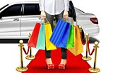 Exclusive Shopping Style with Limo and Red Carpet