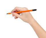 HAND holding Pencil