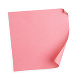 pink sticker on an isolated white background