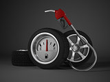 Petrol station in wheel
