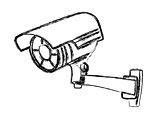 Black and White Surveillance Camera (CCTV) Warning Sign