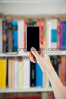 showing blank screen mobile over library