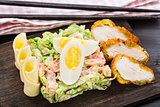 Chicken tempura salad