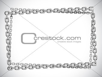 Metal chain frame.