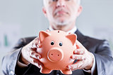 executive businessman asking more savings