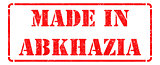 Made in Abkhazia on  Rubber Stamp.