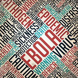 Ebola - Epidemic Concept on Grunge Word Collage.