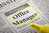 Office Manager Jobs in Newspaper.