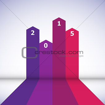 Abstract design banner with 2015