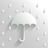 Abstract Umbrella on White Background