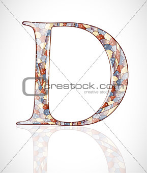Abstract letter D.