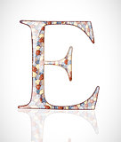 Abstract letter E.