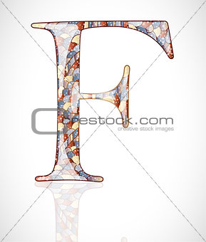 Abstract letter F.