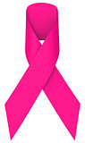 Pink breast cancer awareness ribbon