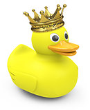 A duck with a crown