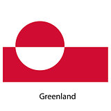 Flag  of the country greenland. Vector illustration. 