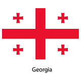 Flag  of the country  georgia. Vector illustration. 