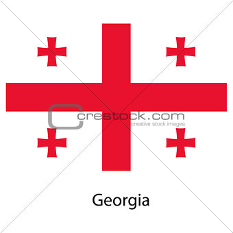 Flag  of the country  georgia. Vector illustration. 