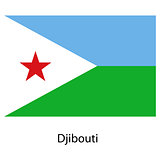 Flag  of the country djibouti. Vector illustration. 
