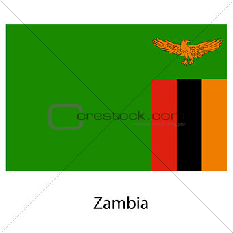 Flag  of the country zambia. Vector illustration. 