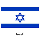 Flag  of the country  israel. Vector illustration. 
