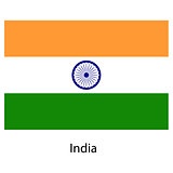 Flag  of the country  india. Vector illustration. 