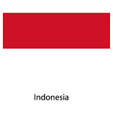 Flag  of the country  indonesia. Vector illustration. 