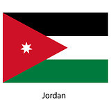 Flag  of the country jordan. Vector illustration. 