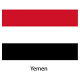 Flag  of the country  yemen. Vector illustration. 